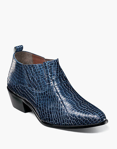 Sandoval Cuban Heeled Boot in Navy for $$140.00