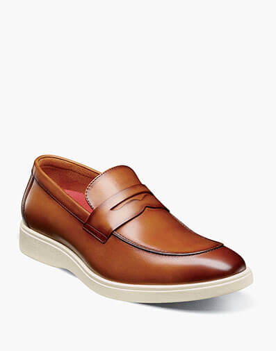 Spencer Moc Toe Penny Slip On Tan