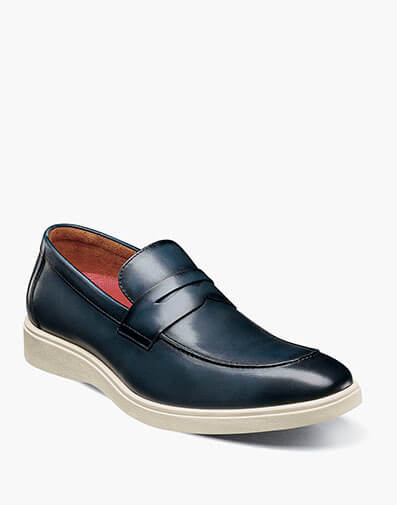 Spencer Moc Toe Penny Slip On Navy