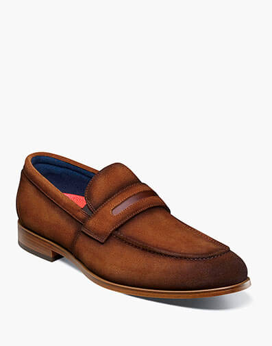 Burke Moc Toe Saddle Slip On Copper