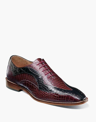 Tallero V-Tip Oxford in Burgundy Multi for $$150.00