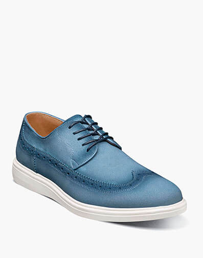 Trudell Wingtip Lace Up Light Blue