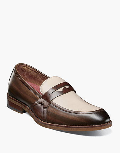 Prichard Moc Toe Penny Slip On in Brown Multi for $$175.00