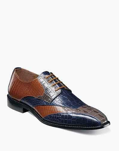 Tristano Modified Bike Toe Oxford in Gray Multi for $$140.00
