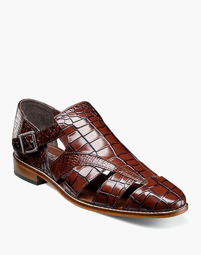 Calandro City Sandal in Cognac for $$140.00