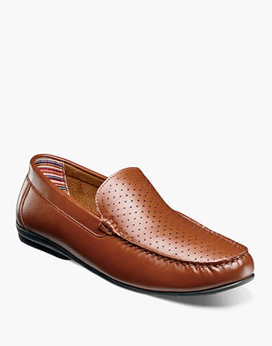 Conroy Moc Toe Perf Slip On in Cognac for $$90.00
