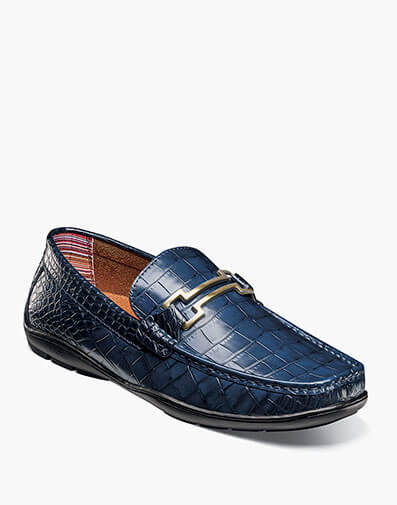 Embrey Moc Toe Bit Slip On Navy