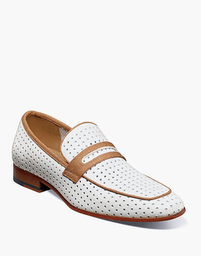 Winstead Moc Toe Saddle Slip On in White for $$160.00