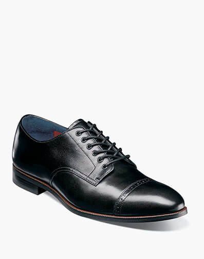 William Cap Toe Oxford Black