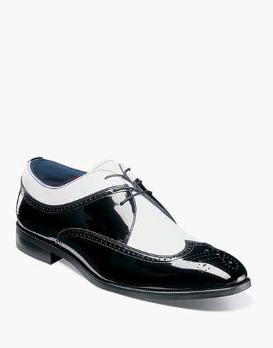 Dayton II Wingtip Oxford Black w/White
