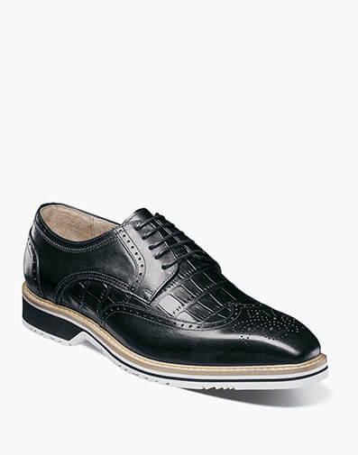 Beaumont Wingtip Oxford in Black for $$180.00