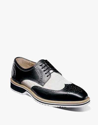 Beaumont Wingtip Oxford in Black w/White for $$180.00