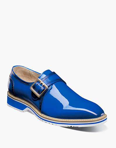 Bartram Plain Toe Monk Strap in Blue for $$180.00