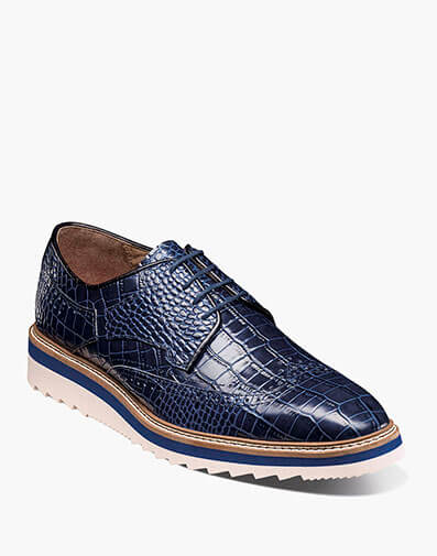 Alario Wingtip Oxford in Blue for $$150.00