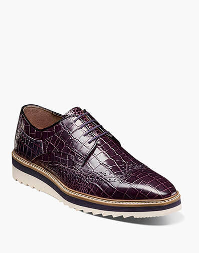 Alario Wingtip Oxford in Purple for $$150.00