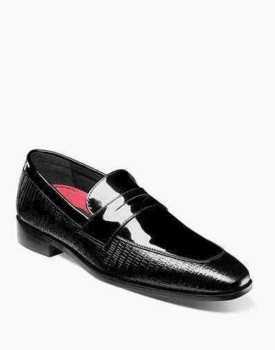 Ravito Moc Toe Penny Slip On in Black for $$140.00