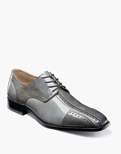 Palmento Modified Cap Toe Oxford in Gray Multi for $$170.00