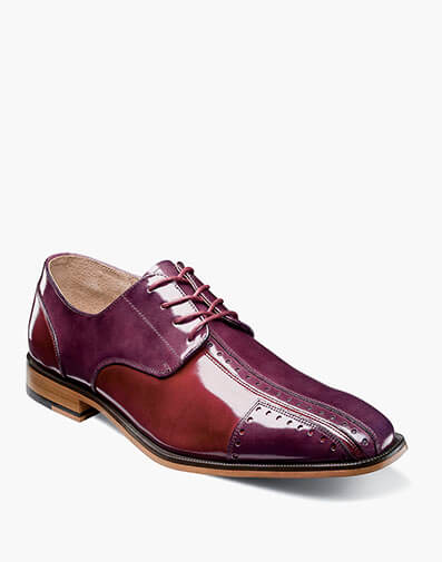 Palmento Modified Cap Toe Oxford in Burgundy Multi for $$170.00