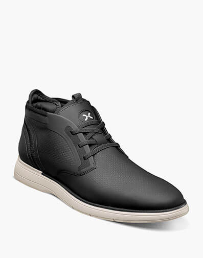 Eastmont Plain Toe Elastic Lace Chukka Boot in Black for $$170.00