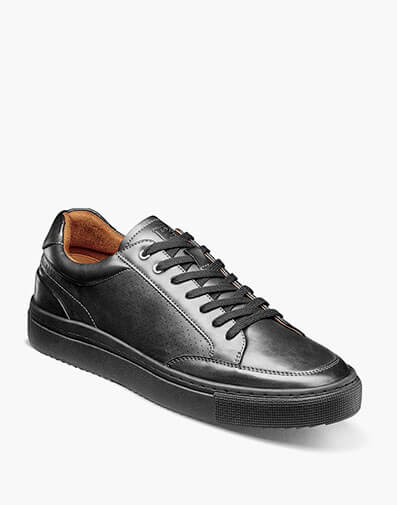 Dorian Lace To Toe Sneaker in Black Smooth for $$110.00