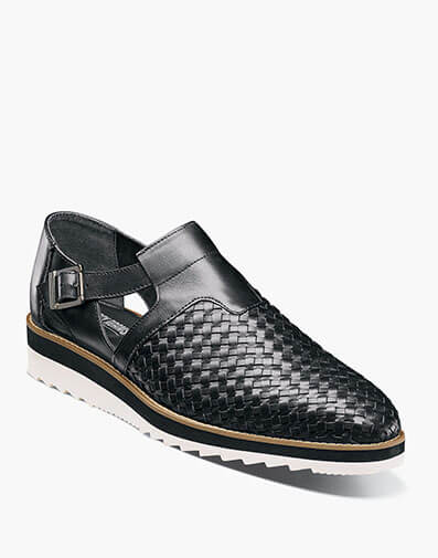 Alvarado Woven City Sandal in Black for $$150.00