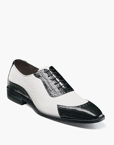 Tarango Modified Cap Toe Oxford in Black w/White for $$160.00