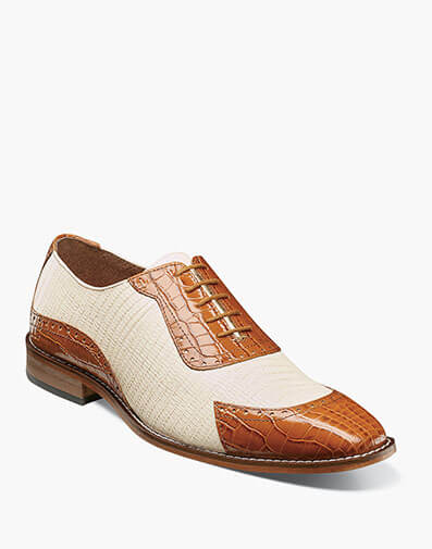 Tarango Modified Cap Toe Oxford in Tan Multi for $$160.00