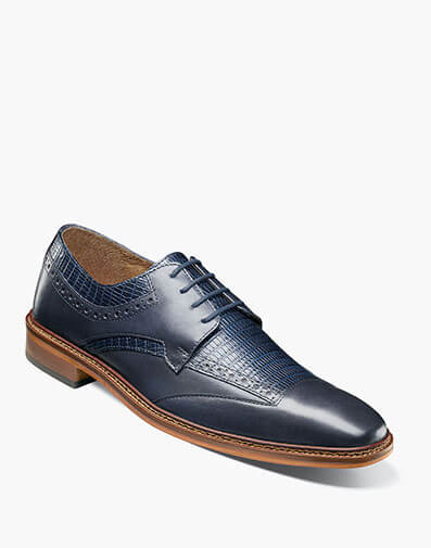 Gambetta Modified Cap Toe Oxford in Navy for $$160.00
