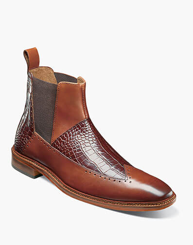 Garza Wingtip Chelsea Boot in Cognac for $$160.00