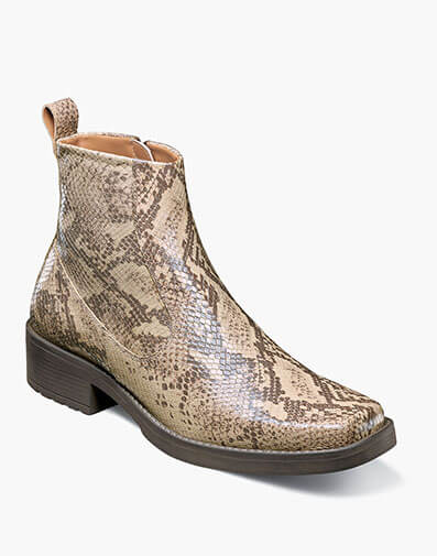 Shea Plain Toe Side Zip Boot in Natural for $$180.00