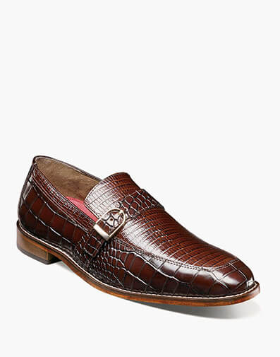 Rubiano Moc Toe Buckle Strap Slip On in Brown for $$150.00