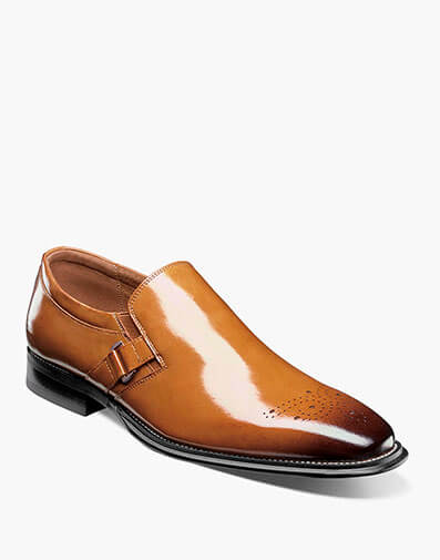 Alistair Plain Toe Ornament Slip On in Tan for $$175.00