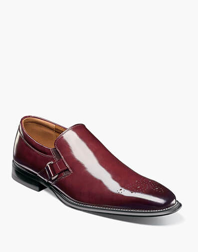 Alistair Plain Toe Ornament Slip On in Burgundy for $$175.00