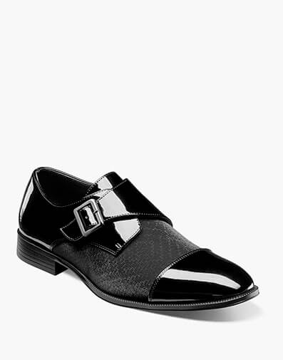 Sutherland Cap Toe Monk Strap in Black for $$110.00
