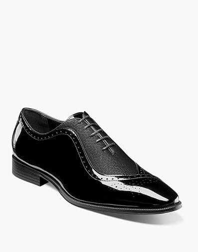 Stuart Folded Vamp Balmoral Oxford in Black for $$110.00