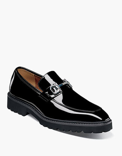 Carabello Moc Toe Bit Slip On in Black Patent for $$120.00