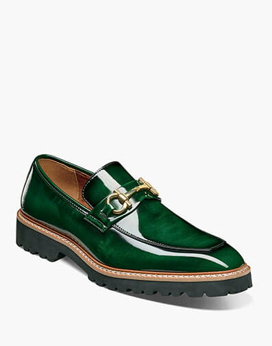 Carabello Moc Toe Bit Slip On in Green for $$120.00