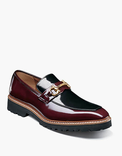 Carabello Moc Toe Bit Slip On in Burgundy Multi for $$120.00