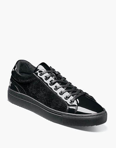 Dante Lace To Toe Sneaker in Black Smooth for $$110.00