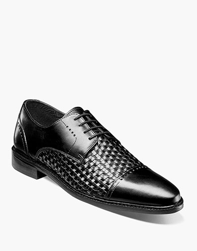 Franchetti Cap Toe Oxford in Black for $$160.00