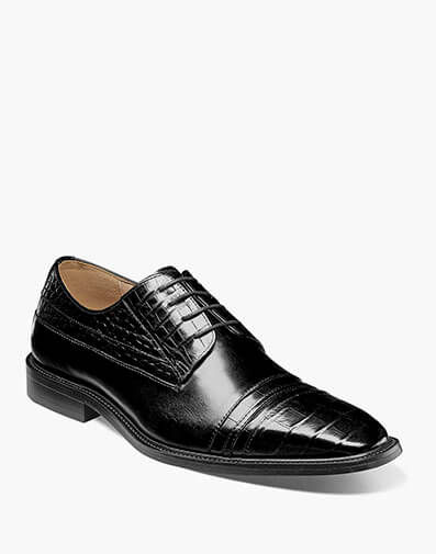 Martino Cap Toe Oxford in Black for $$11000.00