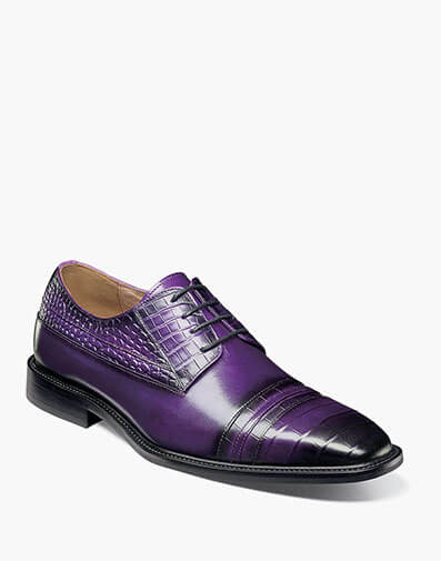 Martino Cap Toe Oxford in Purple for $$11000.00