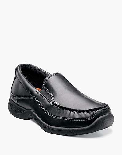 Kids Porter  Moc Toe Slip On Black