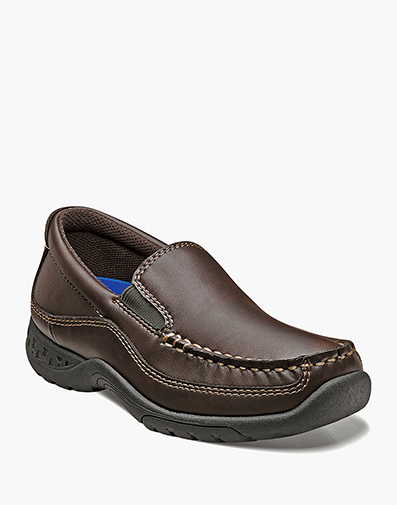Kids Porter  Moc Toe Slip On Brown