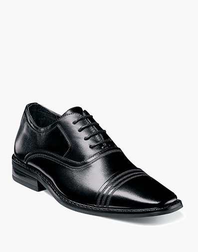 Kids Bingham Cap Toe Oxford Black