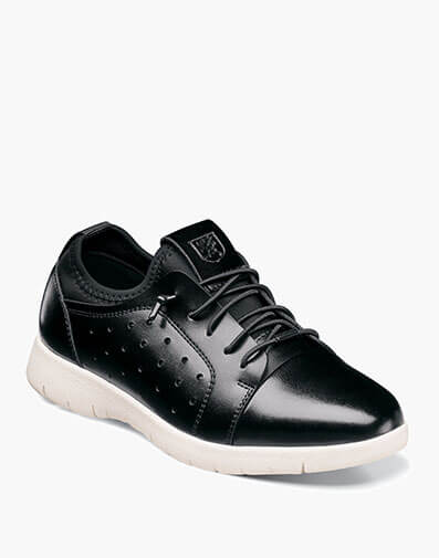 Kids Halden Cap Toe Elastic Lace Up in Black for $$59.99