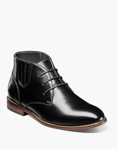 Boys Maxwell Plain Toe Chukka Boot in Black for $90.00
