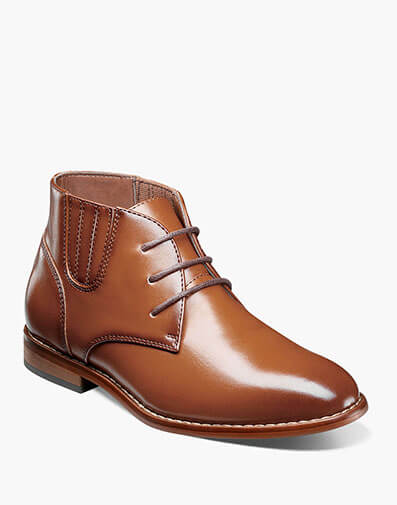 Kids Maxwell Plain Toe Chukka Boot in Cognac for $$90.00