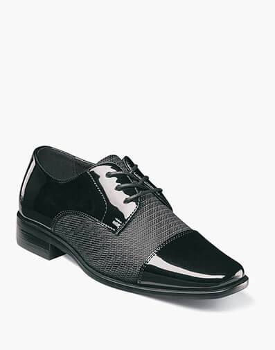 Kids Pharaoh Cap Toe Oxford in Black for $$70.00